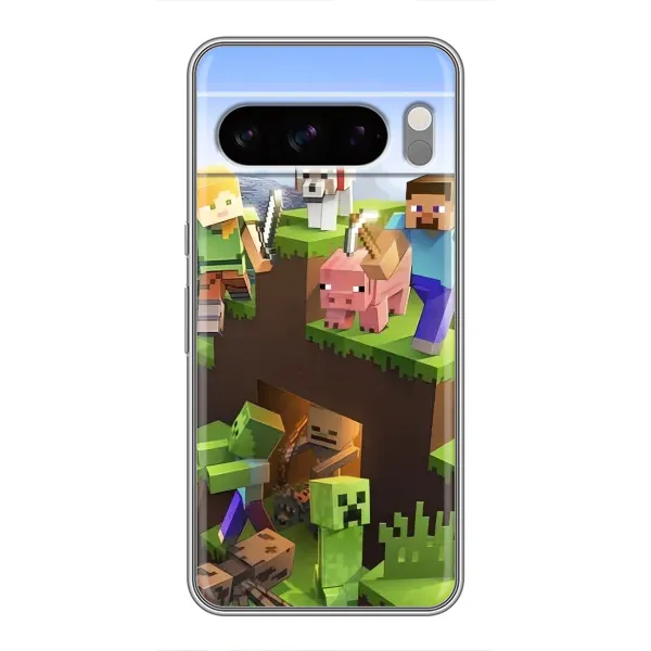 Чехол с рисунком «Майн-крафт» для Google Pixel 8 Pro Чехол с рисунком «Майн-крафт» для Google Pixel 8 Pro