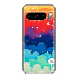Силиконовый чехол с котиком для Google Pixel 8 Pro (Mew)