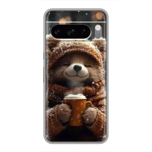 Друкований чохол 'Звірята з кавою' для Google Pixel 8 Pro (Ведмедик з кавою)