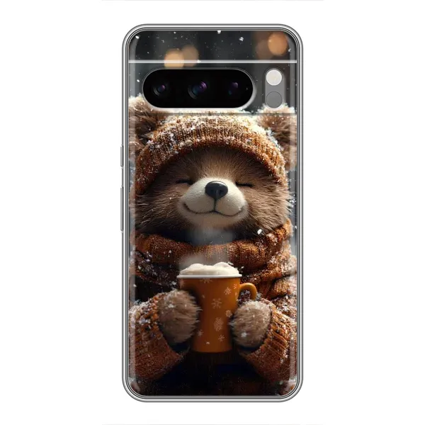 Чехол с рисунком «Медвежонок с кофе» для Google Pixel 8 Pro Чехол с рисунком «Медвежонок с кофе» для Google Pixel 8 Pro