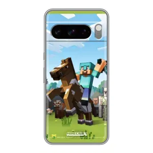 Чехлы для Google Pixel 8 Pro (Персонажи Майн Крафт) (На коне)