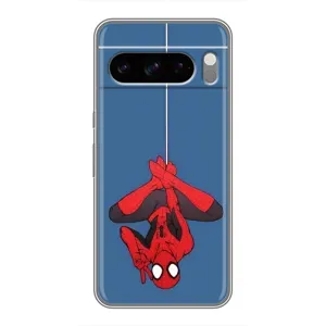 Чехол Супергерой Человека Паука на Google Pixel 8 Pro (На паутине)