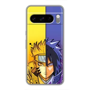 Купить Чехлы на телефон с принтом Anime для Google Pixel 8 Pro (Naruto Vs Sasuke)
