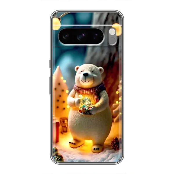 Чехол с рисунком «Новогодний ведмеженок» для Google Pixel 8 Pro