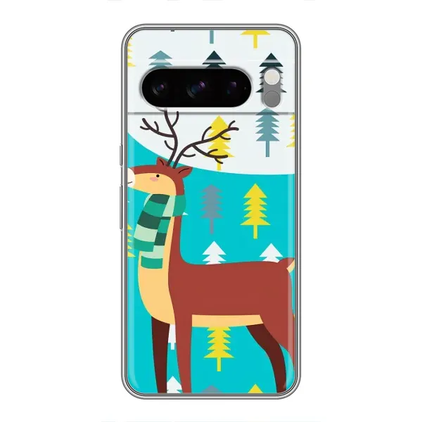 Чехол с рисунком «Олень с шарфом» для Google Pixel 8 Pro