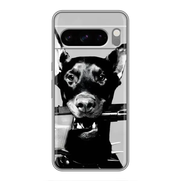 Чехол с рисунком «Опасный доберман» для Google Pixel 8 Pro Чехол с рисунком «Опасный доберман» для Google Pixel 8 Pro
