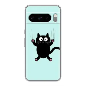 Силиконовый чехол с котиком для Google Pixel 8 Pro (Падающий кот)