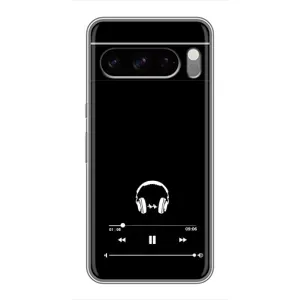 Чехол с картинками на черном фоне для Google Pixel 8 Pro (Плеер)
