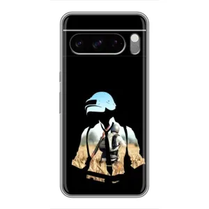 Силиконовый чехол с картинкой "Герой Pubg" на Google Pixel 8 Pro (Пубг мен)