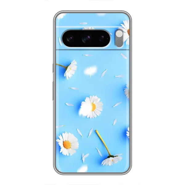 Чехол с рисунком «ромашки на голубом» для Google Pixel 8 Pro