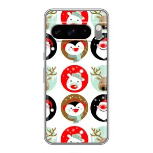Силиконовый бампер на рождество для Google Pixel 8 Pro (Рождественский принт)