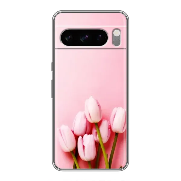 Чехол с рисунком «Розовые тюльпаны» для Google Pixel 8 Pro Чехол с рисунком «Розовые тюльпаны» для Google Pixel 8 Pro