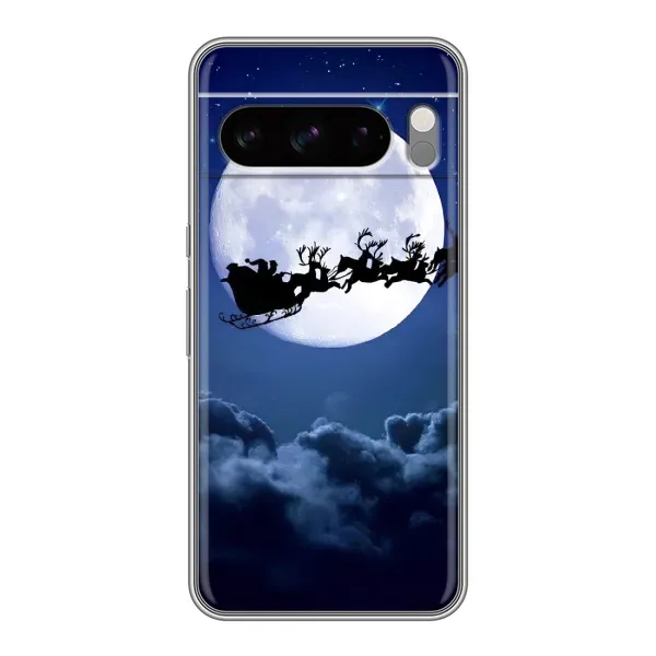Чохол з малюнком «Санта - місяць» для Google Pixel 8 Pro Чохол з малюнком «Санта - місяць» для Google Pixel 8 Pro