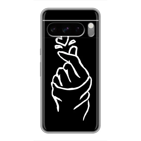 Чехол с рисунком «Сердце на черном» для Google Pixel 8 Pro Чехол с рисунком «Сердце на черном» для Google Pixel 8 Pro