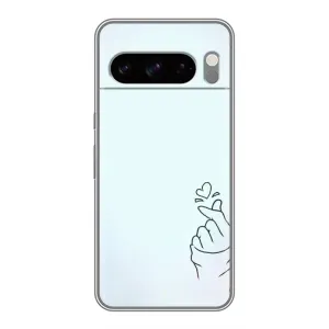Чехлы (Знак сердечка) на Google Pixel 8 Pro (Сердце на голубом)