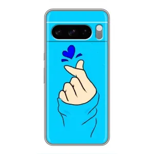 Чехлы (Знак сердечка) на Google Pixel 8 Pro (Сердце на синем)
