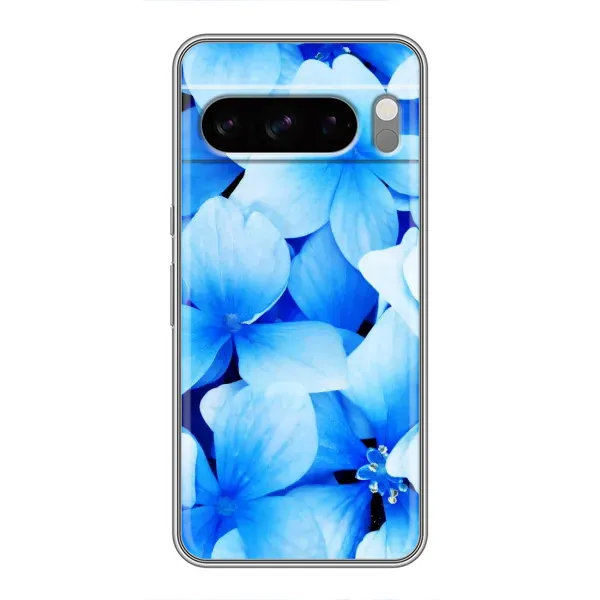 Чехол с рисунком «Синие цветы» для Google Pixel 8 Pro