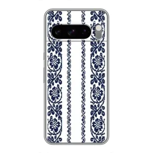 Силиконовый Чехол на Google Pixel 8 Pro с картинкой Вышиванки (Синяя вышиванка)