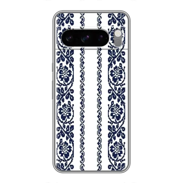 Чехол с рисунком «Синяя вышиванка» для Google Pixel 8 Pro Чехол с рисунком «Синяя вышиванка» для Google Pixel 8 Pro