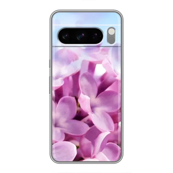 Чехол с рисунком «Сиреневые цветы» для Google Pixel 8 Pro