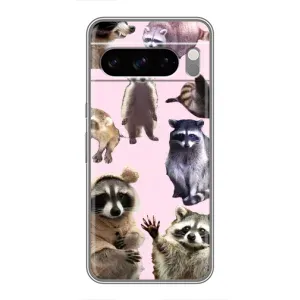 Силиконовый Чехол с Енотами на Google Pixel 8 Pro (Смешные Еноты)