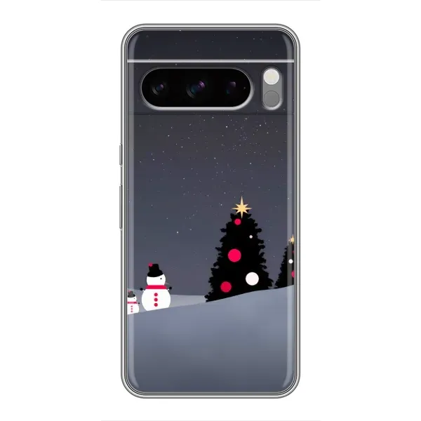 Чехол с рисунком «Снеговички» для Google Pixel 8 Pro