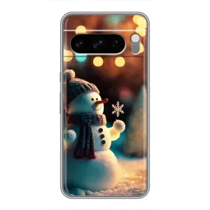 Чехлы на Новый Год Google Pixel 8 Pro (Снеговик праздничный)