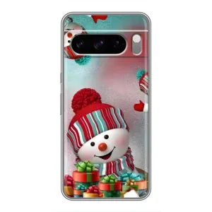 Чехлы на Новый Год Google Pixel 8 Pro (Снеговик в шапке)