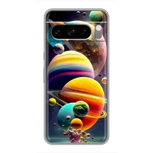 Чехол (ТПУ) с планетами на Google Pixel 8 Pro (Солнечна система)