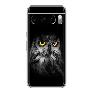 Чехлы с принтом СОВЫ для Google Pixel 8 Pro (Сова на чёрном)