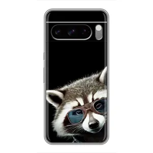 Силиконовый Чехол с Енотами на Google Pixel 8 Pro (Стильный Енот)