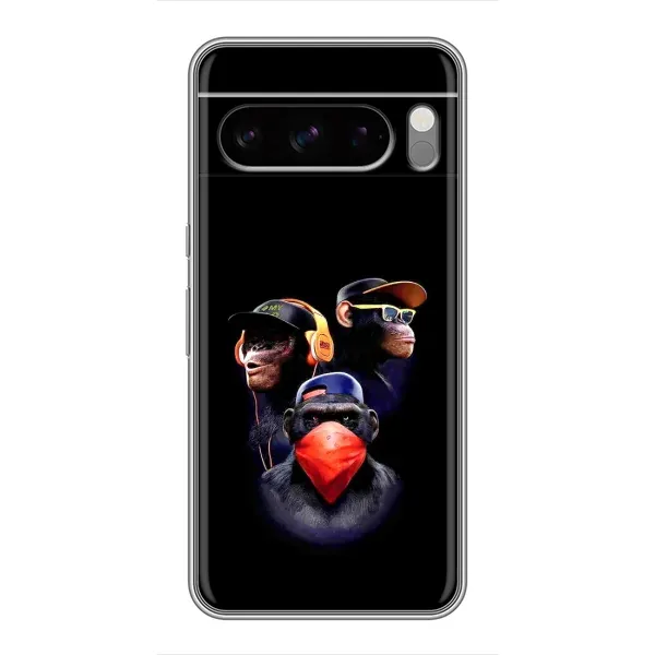 Чехол с рисунком «Три обезьяны» для Google Pixel 8 Pro