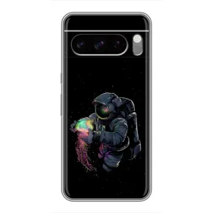 Силиконовый Чехол с принтом "Космонавты" на Google Pixel 8 Pro (В руках земля)
