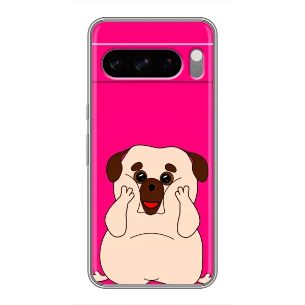 Чехол с рисунком «Веселый Мопсик» для Google Pixel 8 Pro Чехол с рисунком «Веселый Мопсик» для Google Pixel 8 Pro