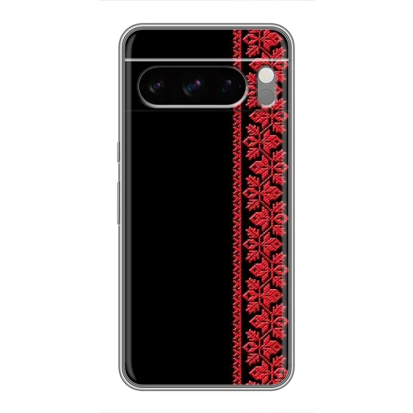 Чехол с рисунком «Вышиванка на черном» для Google Pixel 8 Pro Чехол с рисунком «Вышиванка на черном» для Google Pixel 8 Pro