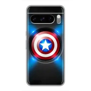 Чехол с Щитом Капитана Америки на Google Pixel 8 Pro (Яркий Щит Капитана)
