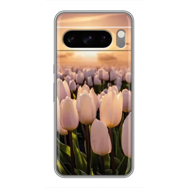 Чехол с рисунком «Закат с цветами» для Google Pixel 8 Pro Чехол с рисунком «Закат с цветами» для Google Pixel 8 Pro