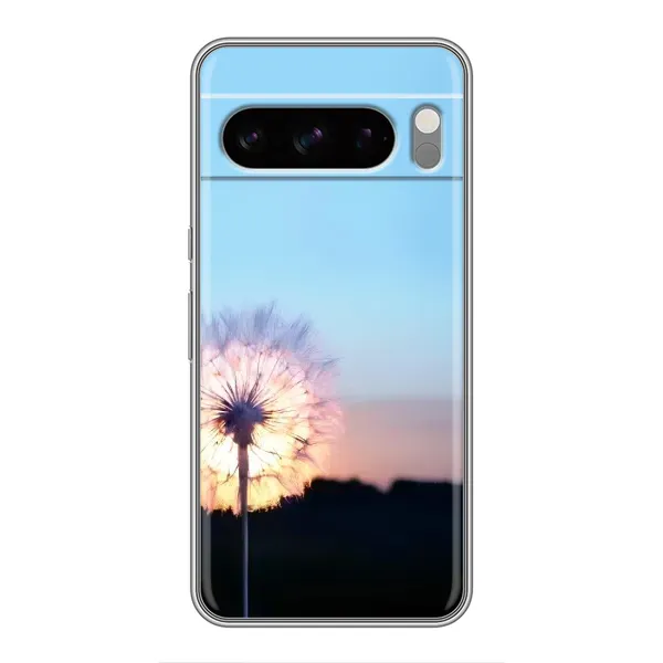 Чехол с рисунком «Закат с одуванчиком» для Google Pixel 8 Pro Чехол с рисунком «Закат с одуванчиком» для Google Pixel 8 Pro