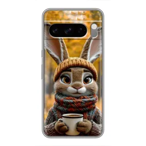 Друкований чохол 'Звірята з кавою' для Google Pixel 8 Pro (Зайчик з кавою)