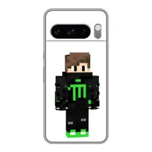Чехлы для Google Pixel 8 Pro (Персонажи Майн Крафт) (Зеленый мальчик)