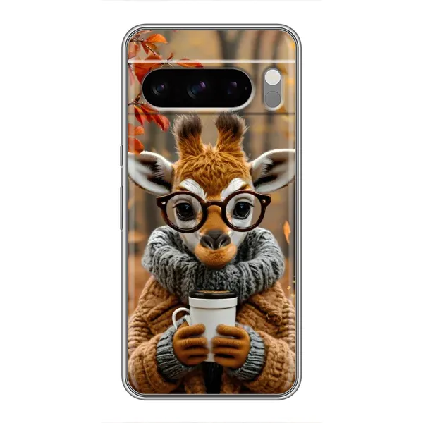 Чехол с рисунком «Жираф с кофе» для Google Pixel 8 Pro Чехол с рисунком «Жираф с кофе» для Google Pixel 8 Pro