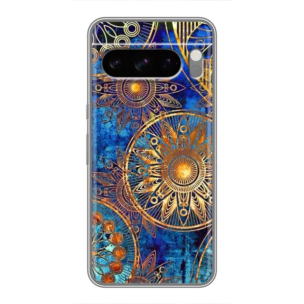 Чехол с рисунком «Золотые узоры» для Google Pixel 8 Pro