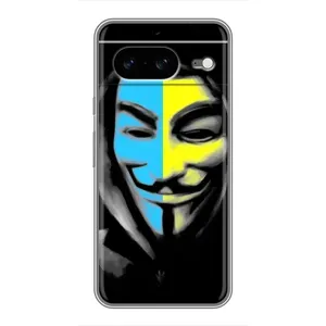 Чехол с Украинской символикой на Гугул Пиксель 8 (Анонимус патриот)
