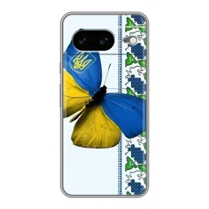 Чехол с Украинской символикой на Гугул Пиксель 8 (Бабочка)