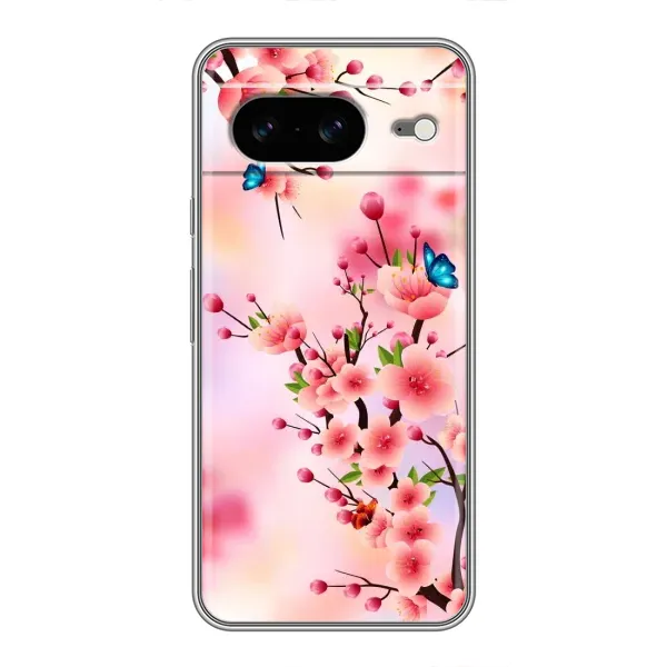 Чехол с рисунком «Бабочки на сакуре» для Google Pixel 8 Чехол с рисунком «Бабочки на сакуре» для Google Pixel 8