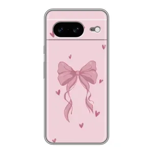 Чехол банты для Google Pixel 8 (Бант на розовом)