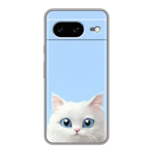 Чехол на тематику: Коты для Google Pixel 8 (Белый кот)