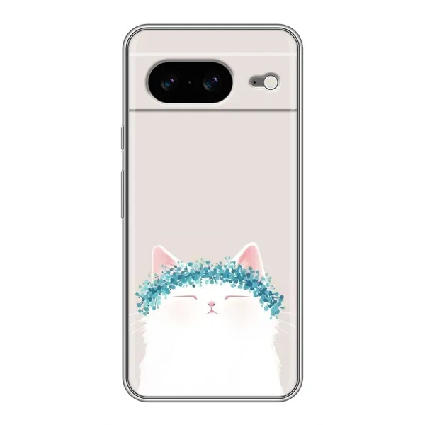 Чехол с рисунком «Белый котик» для Google Pixel 8 Чехол с рисунком «Белый котик» для Google Pixel 8
