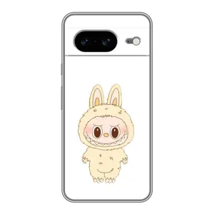 Чохол з принтом Лабубу для Google Pixel 8 (Бежевий Лабубу)
