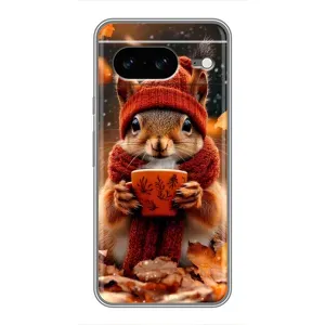 Друкований чохол 'Звірята з кавою' для Google Pixel 8 (Білка з кавою)
